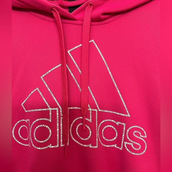 adidas Hot Pink Logo Hoodie, Small - Picture 2 of 8